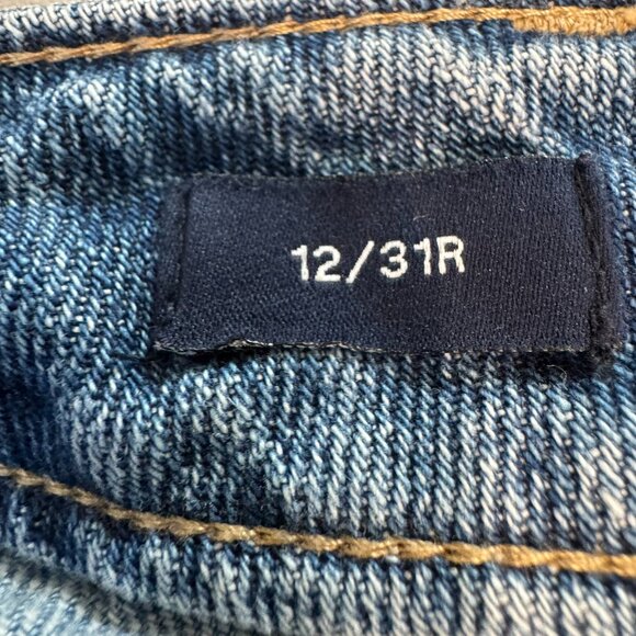 Gap Medium Wash Button Down Denim Midi Skirt Belt Loops N26 - Picture 5 of 6